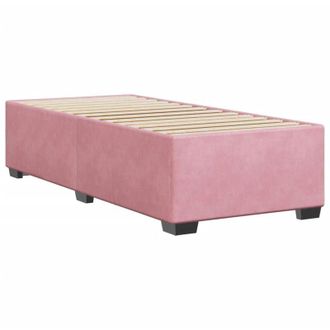 vidaXL Estructura De Cama Sin Colch&oacute;n Terciopelo Rosa 90x190 Cm Vidaxl