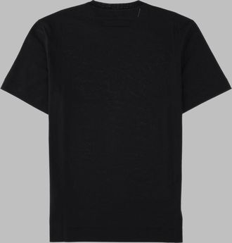 Ermenegildo Zegna Mens Logo T-Shirt Black Cotton T-Shirts And Polos