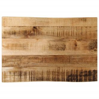 Berkfield Home Table Top Live Edge 60x40x3.8 cm Solid Wood Rough Mango in Brown