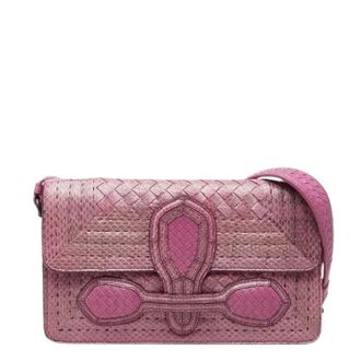 Bottega Veneta Pre-owned Vintage Cross Body Bag - Dames - Pre-owned - Roze - Maat: ONE Size Leer