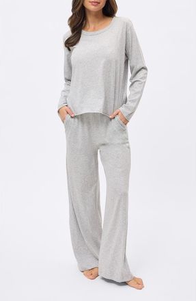 Papinelle Sleepwear Jada Organic Cotton Pajamas in Grey at Nordstrom, Size Xx-Large