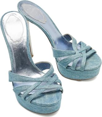 Rene Caovilla Sandali a punta aperta - Blu