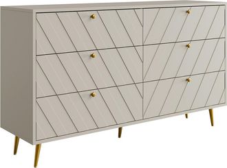 Pascal Morabito C&oacute;moda 6 cajones - Beige - TEODA de Pascal Morabito