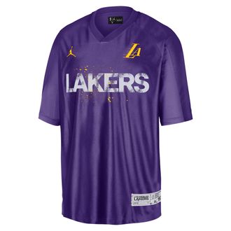 Nike Mens Los Angeles Lakers Jordan Dri-FIT MVP T-Shirt in Purple | IB0759-504