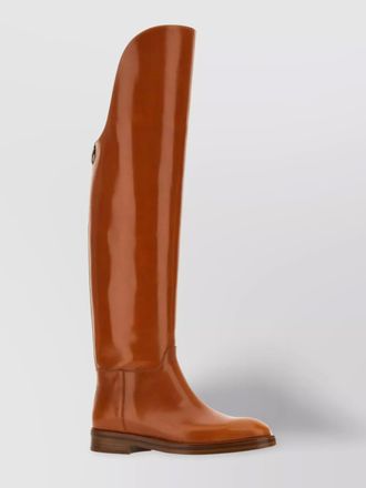 Durazzi Milano calf leather equestran boots d-ring detail