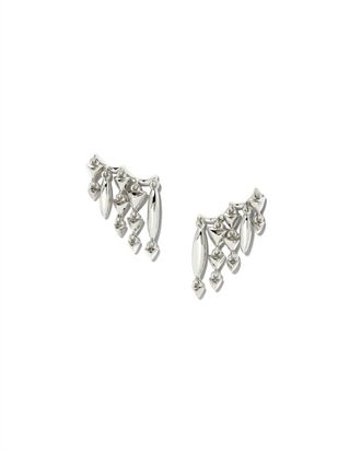 Kendra Scott Womens Quinn Ear Climber Earrings In Silver