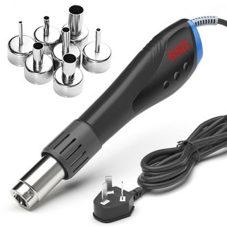 OEM Pistola De Aire Caliente Vers&aacute;til Para Principiantes: 600 W, Temperatura Ajustable (de 100 &deg;c A 500 &deg;c), Flujo De Aire (f01-f10), Calentamiento R&aacute;pido