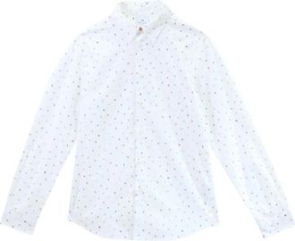 Paul Smith Camicia Lettere - Heren - Casual Overhemden - Wit - S - Katoen - Overhemden