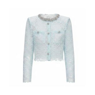 Self Portrait Dames, Blouses & Shirts, Blauw, Maat: M