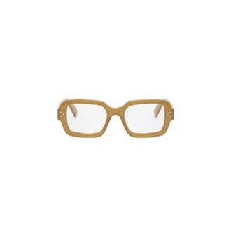 Celine Glasses, female, Yellow, 51 MM, Bold 3 Dots Geometric Eyeglasses