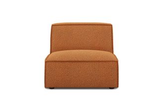 Castlery Customized Brown Boucle Armless Sofa | Jonathan by Castlery, Castlery Furniture, Orange Color