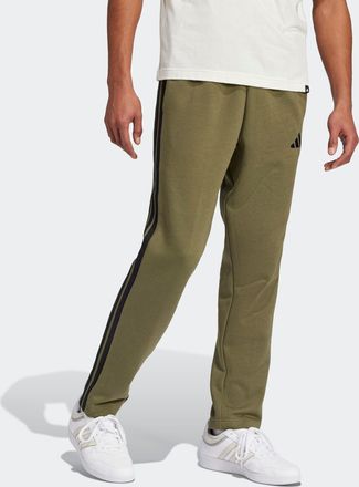 adidas Sporthose ADIDAS SPORTSWEAR M 3S FL O PT, Damen, Gr. XXL, N-Gr, olive strata, schwarz, Obermaterial: 55% Baumwolle, 36% Polyester, 9% Viskose, Hosen S