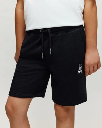 Psycho Bunny Kids Timothy 4K Bunny Short 001 BLACK / M/10-12