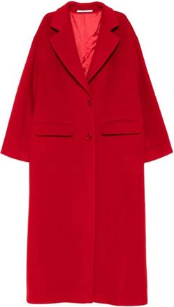 Tagliatore Red Single-breasted Coat