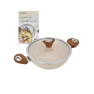 KASANOVA Tegame 24 cm coperchio taupe New Ceramic