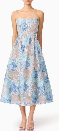 Elliatt Leonie Strapless Cocktail Dress in Blue at Nordstrom Rack, Size Medium