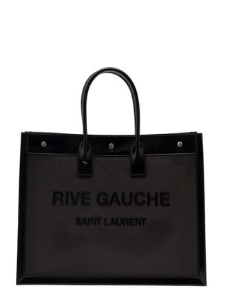 Saint Laurent Black Rive Gauche tote bag