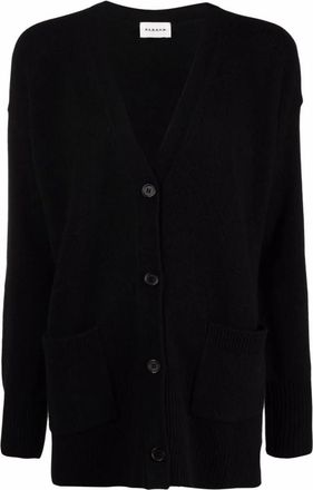 P.A.R.O.S.H. Zwarte Wol Kasjmier Vest - Dames - Vesten - Zwart - XS - Wol - Truien & Vesten