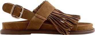 Maison Toufet Nolwenn Sandaal - Dames - Sandalen - Bruin - 37 EU - Leer - Schoenen