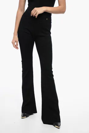 Versace Pantaloni Flared Fit in Tessuto Jacquard Versace