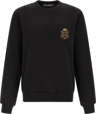 Dolce & Gabbana Black Cotton Mens Sweatshirt