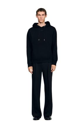 Sandro Logo hoodie in Black at Nordstrom, Size Xx-Large