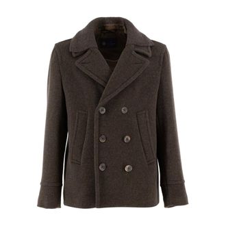 Paul & Shark Double-Breasted Coat - male - Paul & Shark - Double-Breasted Coats - Brown - XL - Coats