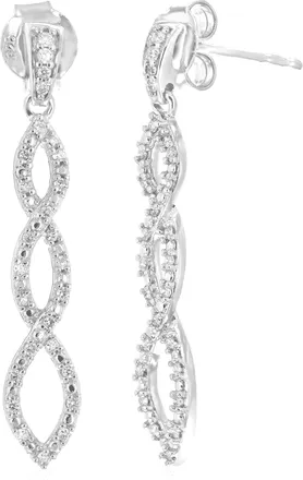 Vir Jewels 1/5 cttw Lab Grown Diamond Dangle Earrings in Sterling Silver With Push Backs For Women