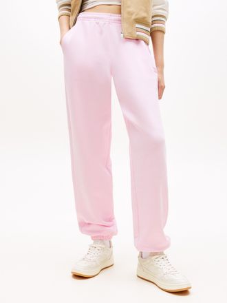Tommy Jeans Sweathose TOMMY JEANS TJW BADGE SWEATPANT, Damen, Gr. XL (42), N-Gr, pearly pink, Web, Obermaterial: 100% Baumwolle, Hosen Sweathose