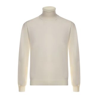 Mauro Ottaviani Truien & Vesten, Heren, Wit, M, Wol, Wool Turtleneck