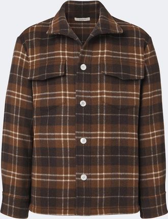 Umit Benan Sobrecamisa St. Moritz de cachemir a cuadros