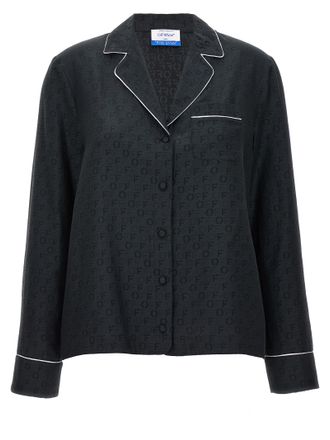 Off-white Black Silk Womens Blouse