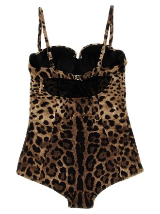 Dolce & Gabbana Womens Brown Polyamide One-Piece Swimsuit Clothing