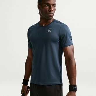 Nike Mens Court Advantage Dri-FIT Tennis Top in Blue | FZ6910-478