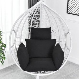 OEM Coj&iacute;n De Repuesto Para Silla Colgante De Exterior, Extra&iacute;ble Y Lavable, Grueso Con Almohada (negro) -crezuo