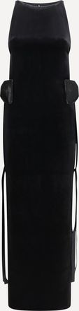 Self Portrait Velvet Long Dress with decorative bow Female 8