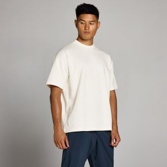 MyProtein Camiseta gr&aacute;fica Hybrid Built For Performance para hombre de MP - Blanco vintage - XL
