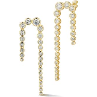 Glaze Jewelry Cubic Zirconia Graduated U-Drop Earrings in Gold at Nordstrom Rack
