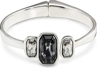 UNOde50 Gray White Crystal Open Bangle