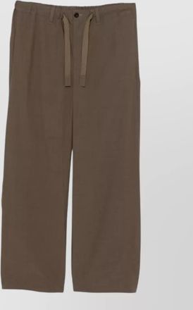 sacai cotton straight-leg cropped trousers