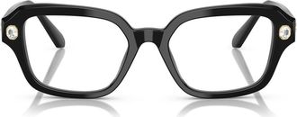 Swarovski 54mm Pillow Optical Glasses in Black at Nordstrom