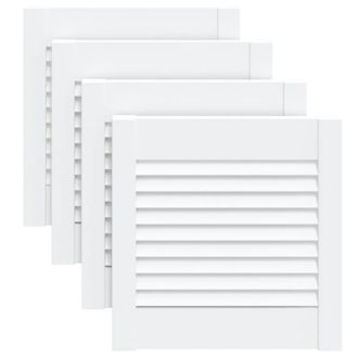 vidaXL Puerta De Armario Lamas 4 Uds Madera Pino Blanco 39,5x39,4 Cm Vidaxl