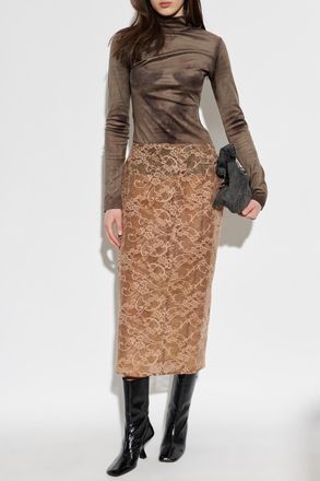 Acne Studios Top With A Velvety Finish, Womens, Brown