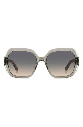 Kate Spade New York norina 57mm gradient square sunglasses in Crystal Grey/Greybrown Ds at Nordstrom