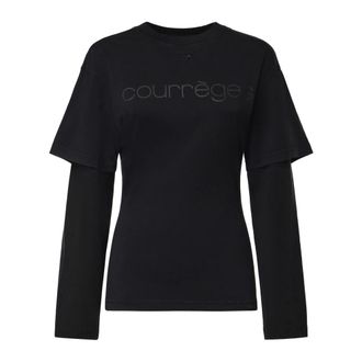Courr&egrave;ges Donna, Top, Nero, M, new