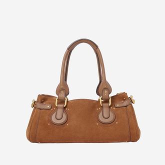 Chlo&eacute; Womens Suede Bag Paddington Brown Shoulder