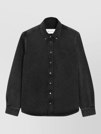 Ami long sleeve shirt button down collar