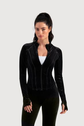 Bloch Ladies Apex Velvet Contour Jacket, Black Velvet