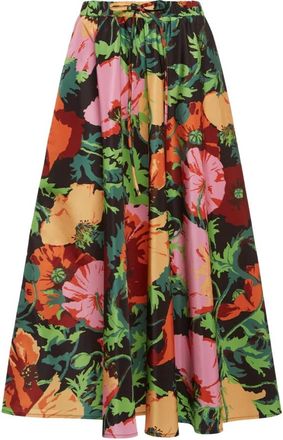 La DoubleJ Rok met trekkoord - Dames - Midirokken - Groen - L - Polyester - Rokken