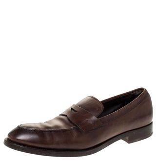 Tod's Tods Dark Brown Leather Penny Loafers